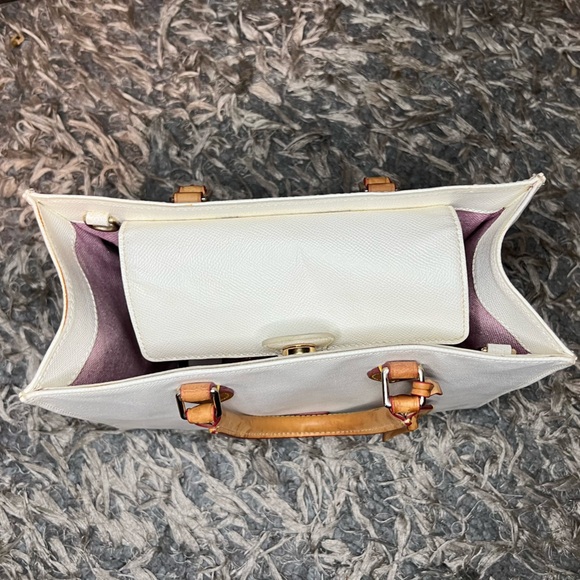 Dooney & Bourke White and Tan Satchel - Picture 3 of 16